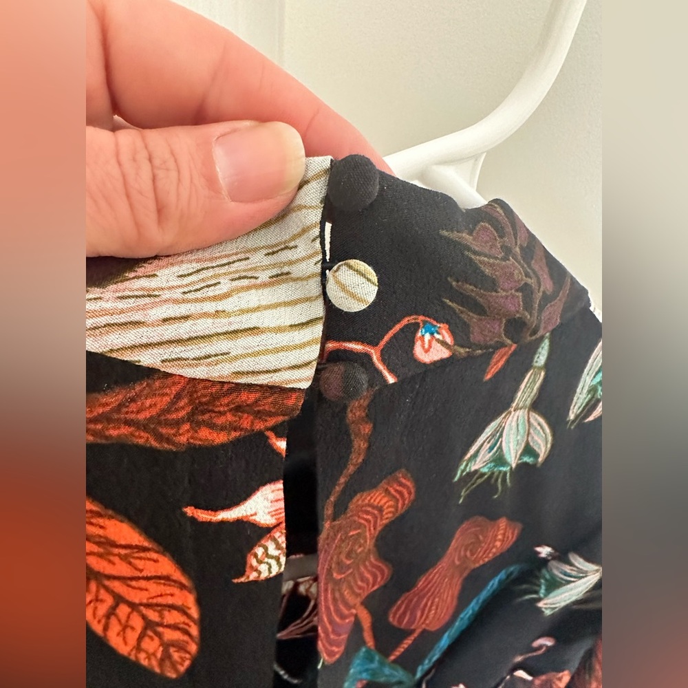 H&M black floral boho midi dress - Picture 5 of 5